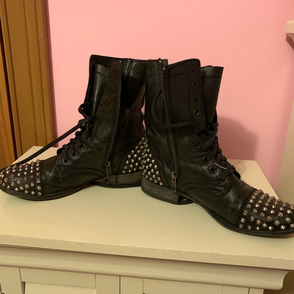Steve Madden studded combat boots